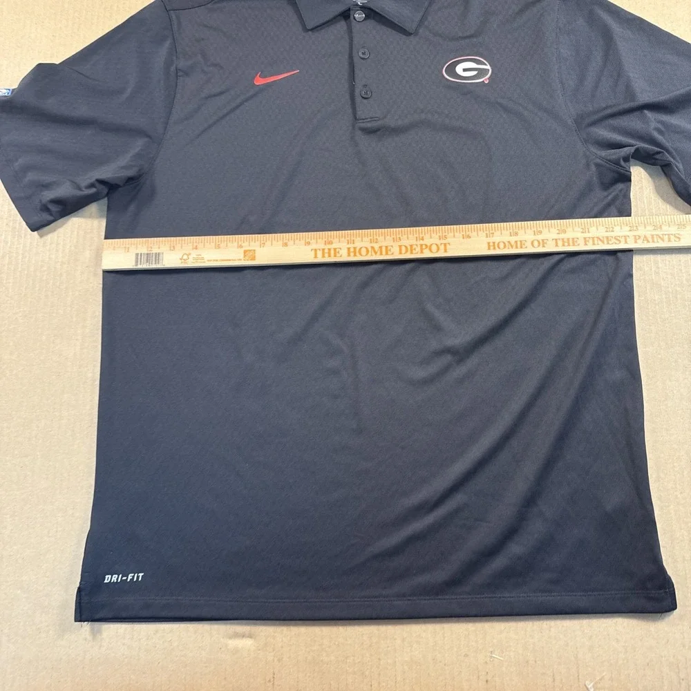 Nike Georgia Bulldogs Dri-FIT Black Polo Shirt Men's Large UGA
